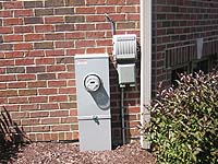 Good landscaping around a utility meter