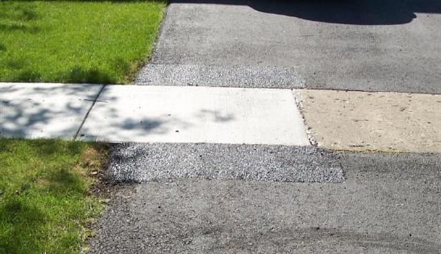 Sidewalk Removal Program - Driveway Patch Example