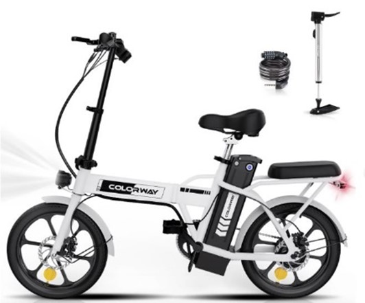 product image of a similar electric bike that was stolen