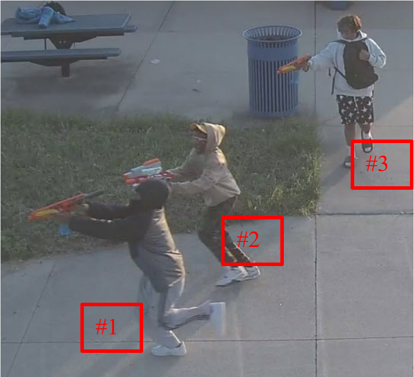 Surveillance video of three suspects
