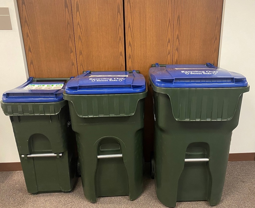 Naperville offers three sizes of recycling carts