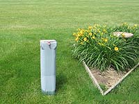 Good landscaping around a utility pedestal