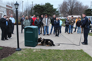 K-9 Niko (now retired) demonstrating his skills