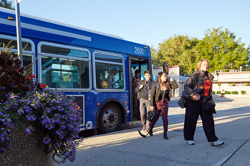 Pace Bus at Naperville Train Station