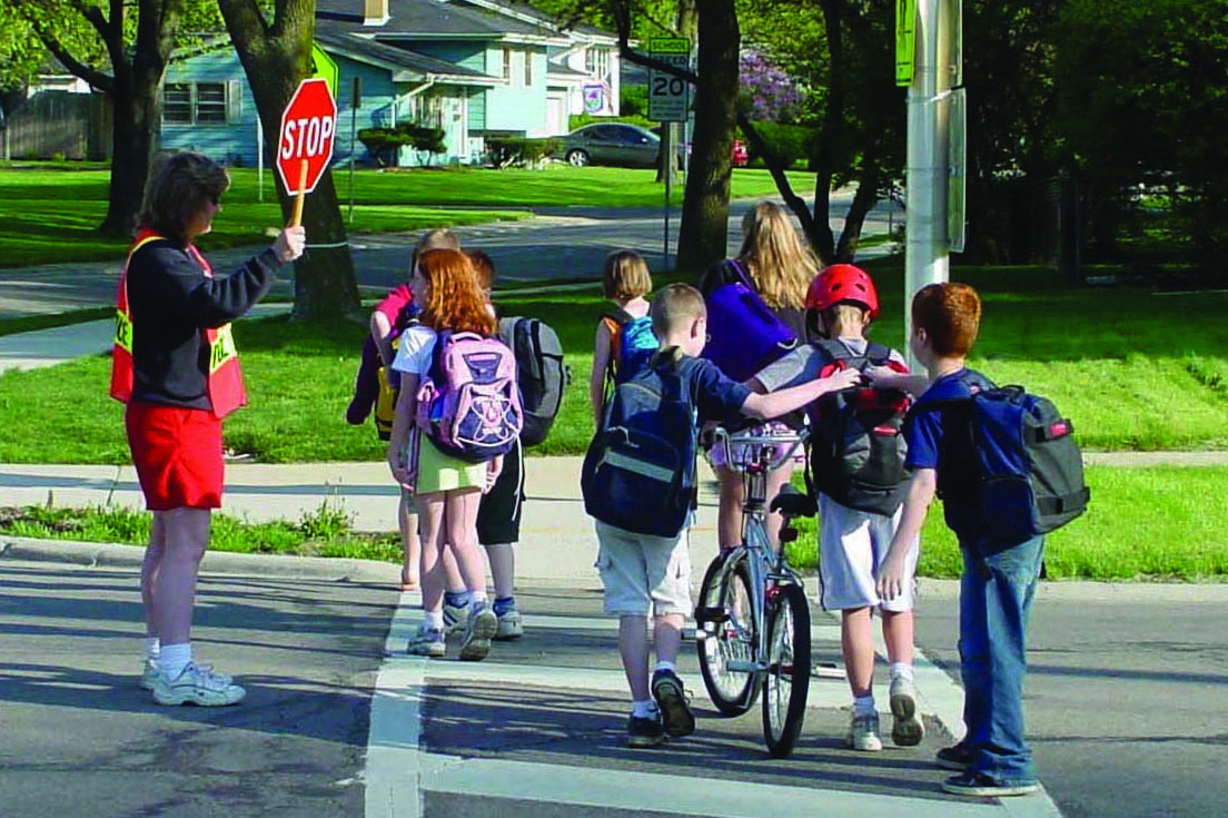 Crossing Guard with Children