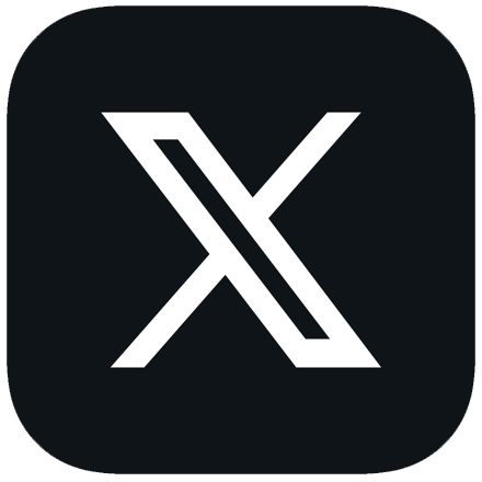 Logo for the social media platform X