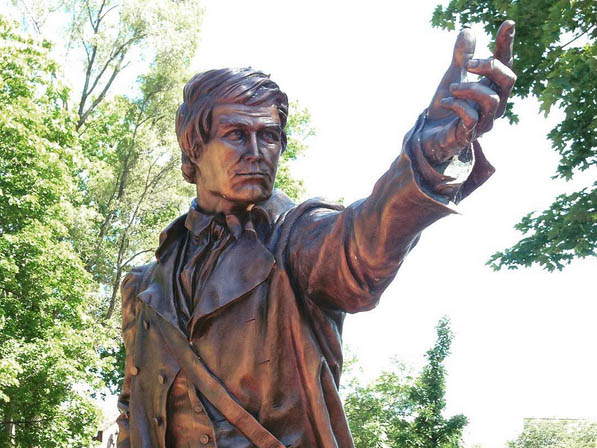 Joseph Naper Statue at Naper Homestead